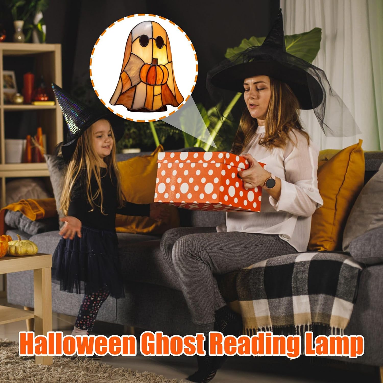 Ghost Lights - Spooky Night Lamp, Cute LED Decoration, Portable Illuminating Piece, Soft Glow Accent | Halloween Display, Nursery Bedroom Lighting, Holiday Shelf Ornament, Baby Room Ambience, Indoor