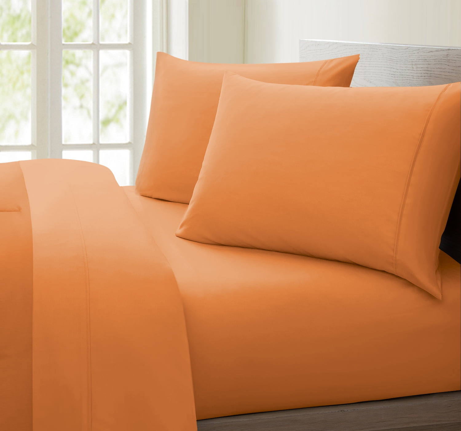 Luxurious Collection Spice 1000-Thread Count 100% Cotton Queen Sheet Set