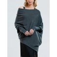 thumbnail image 1 of Asymmetric Draped Jumper, A Jumper As Ultra Soft As The Clouds Ladies Long Sleeve Slouch Batwing Plain Soft Knitted Jumper, 1 of 5