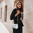 thumbnail image 2 of Joryin Mujeres Bolsos De Mano Tipo Vagabundo Cuero Tejido-Plata, 2 of 3