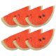 thumbnail image 2 of 6 piezas de sandía artificial falsa, rebanadas de sandía, modelo de fruta realista, sandía de simulación realista., 2 of 8