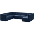 thumbnail image 1 of Meridian Furniture Quincy Navy Velvet Modular Sectional, 1 of 15