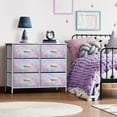 thumbnail image 3 of Sorbus Dresser with 6 Drawers Storage Chest Organizer Nightstand Steel Frame Wood Top & Handles, 3 of 6