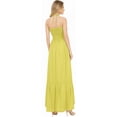 thumbnail image 2 of HAPPY BAY Women's Beach Summer Solid Smocked Tube Top Maxi Evening Frill Dress Casual Strapless Dresses for Women One Size Old Gold, Solid, 2 of 4