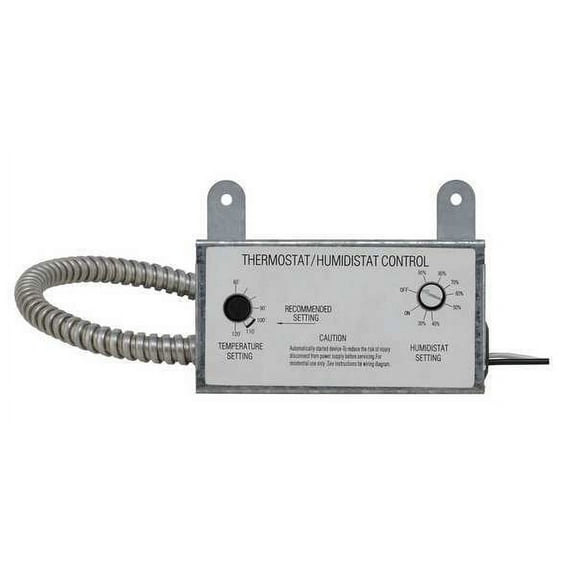 1 pc, Dayton Attic Fan Thermostat/Humidistat, Close on Rise, SPST
