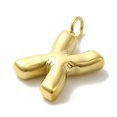 thumbnail image 2 of 10pcs Ion Plating(IP) 304 Stainless Steel Pendants Real 14K golden Plated Balloon Letter Charms Puff Initial Charms Letter X 24x15x5mm Hole: 4mm, 2 of 3