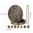 thumbnail image 3 of Lksixu Mini D&D Dice Set with Pocket Watch Shell, 7 Pcs Polyhedral Metal Dice Set for Dungeons and Dragons, Portable DND Dice with Necklace Role Playing Board Games Accessories, 3 of 6