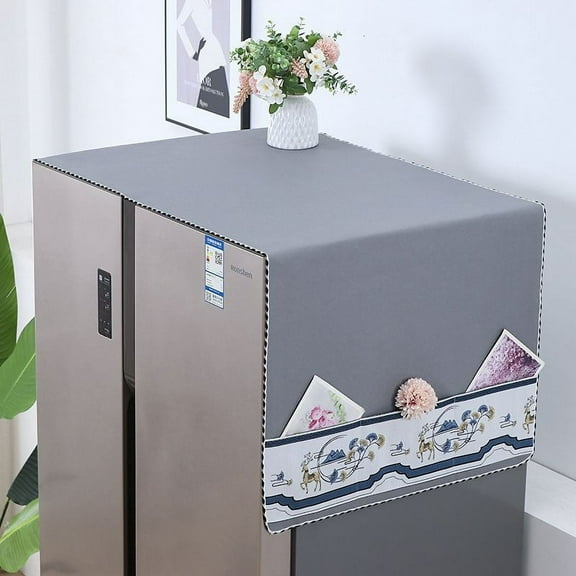 Namzi 1 piece double door refrigerator dust cover single door cover cloth washing machine microwave oven oil proof waterproof dust cover 170 * 60cm (gray)
