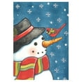 thumbnail image 2 of Toland Home Garden Cardinal Snowman 28 x 40 Inch Winter Bird Snow Scarf House Flag, 2 of 2