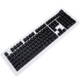 thumbnail image 1 of 108 Key German Keyboard Keycaps, Translucent Design Minimalist Keycaps for Backlit Keyboards, Replacement German Keycaps for 61 64 68 84 87 96 98 100 104 108 Keyboards, 1 of 7