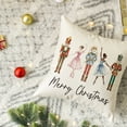 thumbnail image 4 of Sm:)e Nutcracker Merry Christmas Throw Pillow Cover 18x18 Inch Set of 2， Beige, 4 of 10