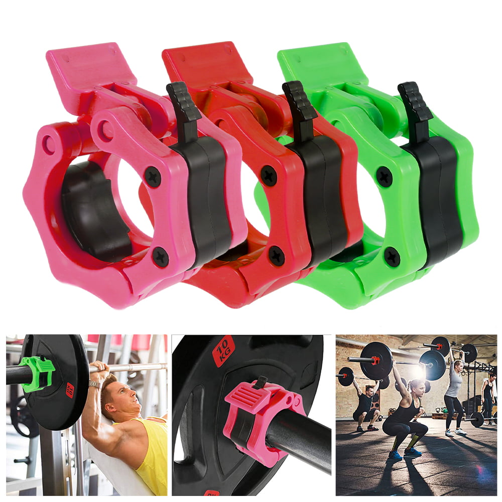 Details about   2pcs Spring Lock Body Building Dumbbell Clamp Clip Weight Lifting Barbell Collar 