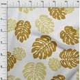 thumbnail image 2 of oneOone Cotton Cambric Dark Mustard Fabric Monstera Leaves Block Sewing Craft Projects Fabric Prints By Yard 56 Inch Wide, 2 of 4