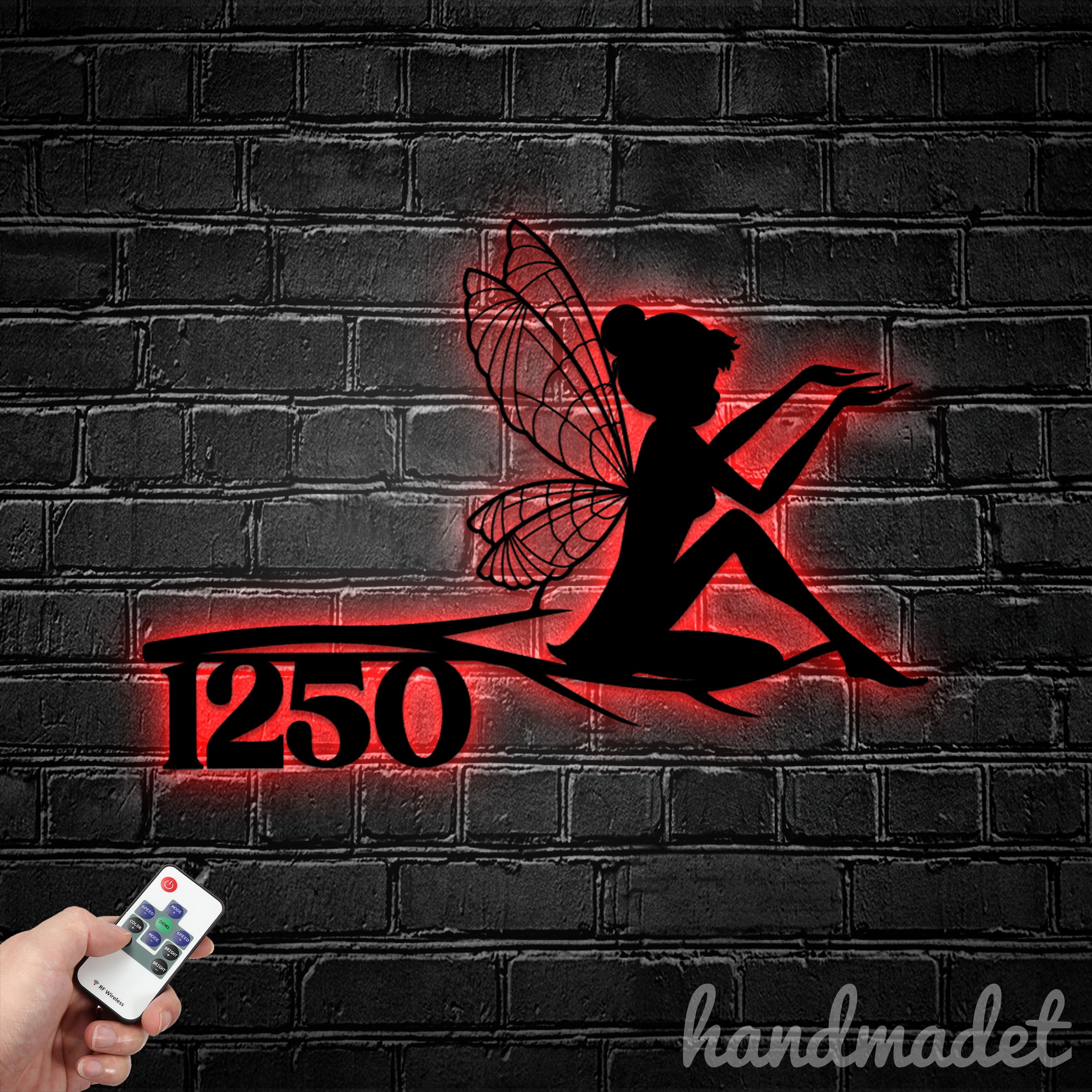 Handmadetneonsign Fairy Address House Number, Fairy House Address Metal, Fairy House Address Sign 63630