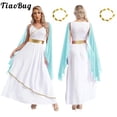 thumbnail image 2 of Disfraz de la antigua Grecia para mujer, vestido de emperatriz romana, princesa ateniense, toga, bata de gasa con tocado, trajes de cosplay, 2 of 5