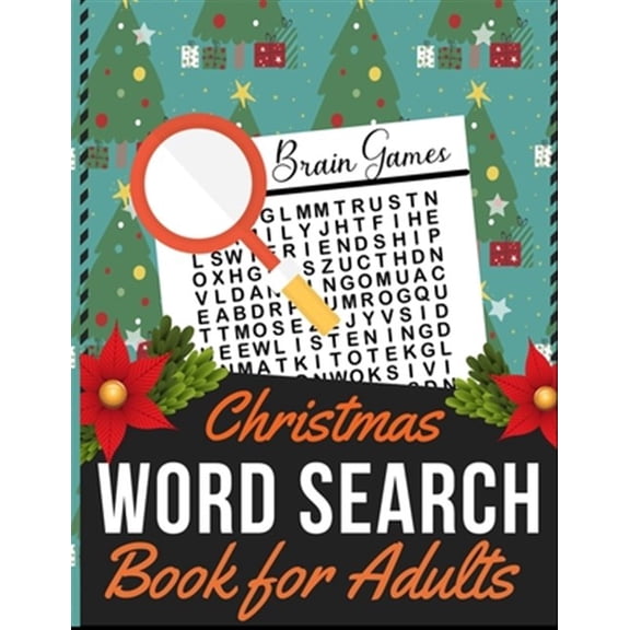 Pre-Owned Christmas Word Search Book for Adults: Holiday themed word search puzzle book Puzzle Gift for Word Puzzle Lover Brain Exercise Game (Paperback)