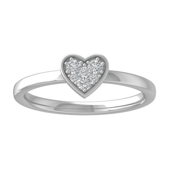 ARAIYA FINE JEWELRY 10K White Gold Round-shape Diamond Composite Ring (1/6 cttw, I2-I3 Clarity, I-J Color) Size 10