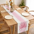 thumbnail image 3 of Eucalyptus Pink Table Runner - 70 Inch Long, Kitchen Dining Table Runner Dresser Scarves, Vintage Bottle Succulents Flower Stripes Farmhouse Decor for Coffee Tables Wedding Party Banquet, 3 of 8