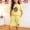 Yellow, variant on Amidoa Girls 2 Piece Outfits Summer Clothes Short Sleeve Floral Print Cotton T-Shirt and Shorts Casual Kids Clothing Sets Green Size 11