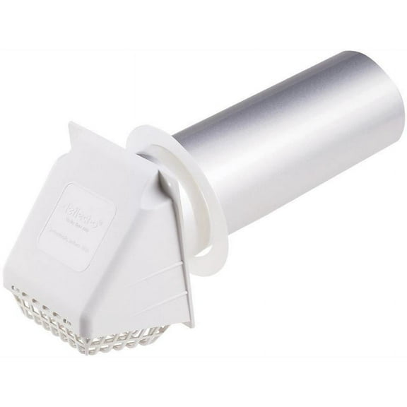 Deflecto RVHAW3 White Wide Mouth Dryer Vent Hood, 3 in Dia, 11 in L