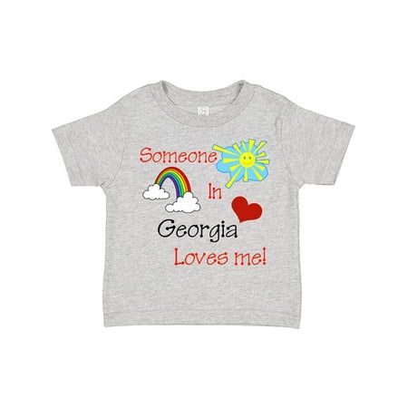 

Inktastic Someone in Georgia Loves Me! Gift Toddler Boy or Toddler Girl T-Shirt