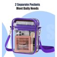thumbnail image 3 of Bolsa Transparente MoKo para Estadio 23x16x6 cm Impermeable Morada, 3 of 7