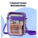 thumbnail image 3 of Bolsa Transparente MoKo para Estadio 23x16x6 cm Impermeable Morada, 3 of 7