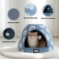 thumbnail image 4 of Cama para Gatos BALANCE Cueva 2 en 1 Ultra Suave de Felpa Azul 53 cm, 4 of 9