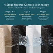 AquaTru Carafe Countertop Water Purifier System with Glass Carafe, 4-Stage Reverse Osmosis, 14x7.5x13 in., 1-Pack