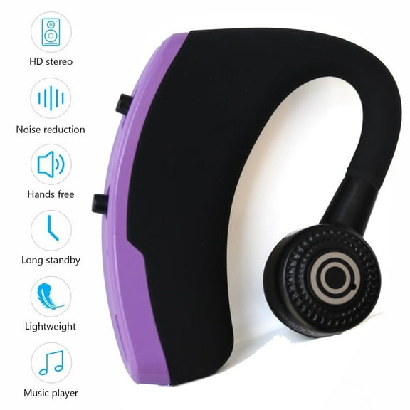 In Ear Mono Wireless Earpieces with Mic and Music for Samsung Galaxy A8 (2018), A8 , A8 Plus (2018),On7 Prime,J2 (2018),C7 (2017), C8, J7  (Purple)