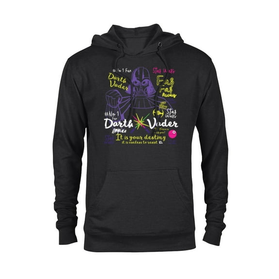 Star Wars Darth Vader Quotes and Doodles - Pullover Hoodie for Adults - Customized-Black