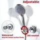 thumbnail image 4 of Soporte de cabezal de ducha adaptable, elegante acabado cromado, ventosas resistentes para una instalación perfecta sin necesidad de taladrar, 4 of 5