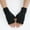 Black, variant on Knitted Fingerless Gloves for Women Winter Thumbhole Wrist Warmer Men Crochet Arm Warmers Hand Mittens