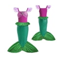 thumbnail image 3 of Disfraz de La Sirenita de Disney para niños y niñas, vestido de princesa Ariel para vacaciones de verano, ropa de playa, Cosplay de sirena, vestidos de cumpleaños, 2024, 3 of 5