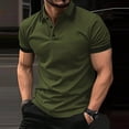 thumbnail image 3 of Men's Polo Shirts Short Sleeve 3 Buttons Golf Shirts Classic Fit Casual Performance T-Shirt, L, 3 of 5