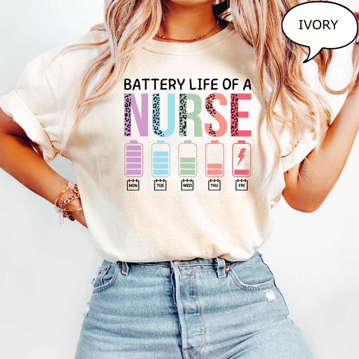 Battery Life A Nurse T-Shirt, Nurse School Shirt, Nurse Grad Gift, Nurse Shirt, Nursing Shirt, Gift For Nurse