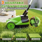Electric Small Lawn Mower with Auto Shut-Off Sensor, 3 Position Cutting Height, 9.9Lbs Lightweight Cordless Push Mower Battery Powered for Garden/Yard/Farm, Gardening Gifts for Parents, Seniors