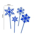 thumbnail image 3 of Ovzne 40 Pcs Snowflake Flag Cocktail Sticks - 14X6X1Cm Plastic Skewers, Ice Picks, Fruit/Dessert/Drink Picks, Decorative Toothpicks For Parties, Birthdays Holidays, 3 of 8