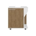 thumbnail image 3 of Bathroom Vanity White and Natural Oak Under Sink with Storage Cabinet and Pedestal Sink,Vanity With Sink, 3 of 5
