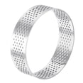thumbnail image 3 of Inoxidable Acero Pequeño Pastel Anillos, Perforado Pastel Mousse Anillo Cocina Hornear Calor Resistente 2,7 Diámetro, 0,8 Altura, para Galleta Chocolate, Plata, 3 of 5