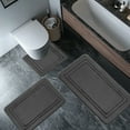 thumbnail image 4 of Tyidzon Bathroom Rugs Sets 3 Piece, Bath Mat Universal Soft Comfortable Water Absorption Non Slip Machine Washable Easy Dry Bathroom Mat, Gray, 4 of 8