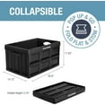 thumbnail image 4 of CleverMade Collapsible Storage Bin (No Lid), 46L (12 Gal), Obsidian, 3PK, 4 of 12