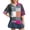 Hot Pink, variant on Domzest Polo Shirts for Women Button Lapel Collared Short Sleeve Tops Color Block Business Casual Basic Tees White S