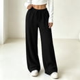 thumbnail image 5 of LUVDA Soft Ribbed Knit Relaxed Fit Pants for Women Fall Winter Gentle Casual Comfort, 5 of 8