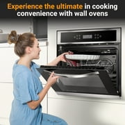 24 Electric Single Wall Oven 2.5 Cu.ft Convection Stainless Steel Built-in Electric Ovens with 11 Functions, 8 Automatic Recipes, 2800W, 240V, Upgraded