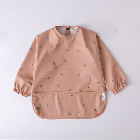 

DDWD Danish Children‘s Waterproof Retro-Dressing Bib Baby‘s Dining Bib Super Soft PU Waterproof Baby‘s Dining Pocket Anti-Dirty Feeding