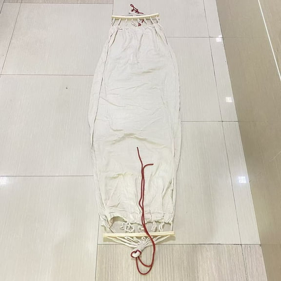 MIND&ACTION Hammocks,12ft Double Hammocks, Handwoven Traditional Cotton Rope Hammock with Hardwood Spreader Bar, Chains and Hooks for Indoor Outdoor, Max 450 lbs Capacity (Beige, Full)