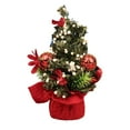 thumbnail image 4 of Mini de Navidad Artificial, de Navidad en Miniatura, de Navidad de Escritorio Hecho a Mano con Base para Decoración de Escritorio de rojo, 4 of 8