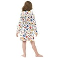 thumbnail image 7 of FORMRS Niños Bathrobe Unisex Hooded Robe Soft Plush Pajamas Sleepwear, Size 4-6T, Simple Shapes, 7 of 7