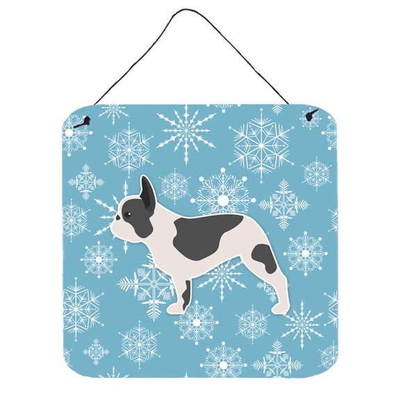 Carolines Treasures BB3541DS66 Winter Snowflake French Bulldog Wall or Door Hanging Prints
